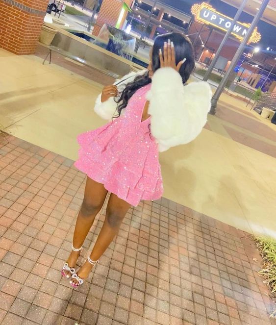 sexy short pink homecoming dress - Fashionpara