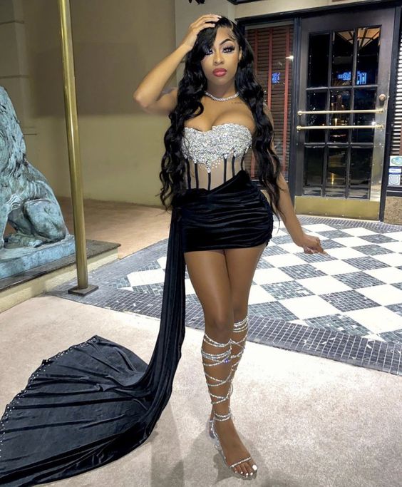 sexy short black homecoming dress - Fashionpara