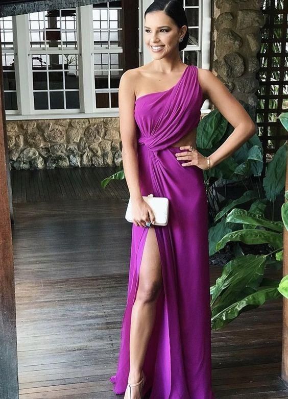 Long Prom Dress Evening Dress Purple Prom Dress - Fashionpara