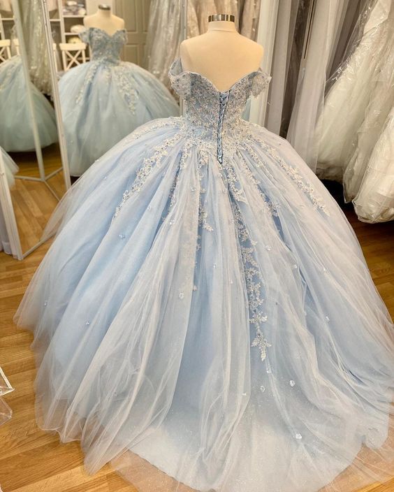 Blue Wedding Dresses Ball Gown Prom Dresses