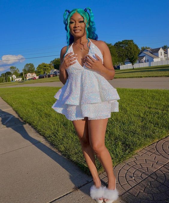 sexy short white homecoming dress - Fashionpara