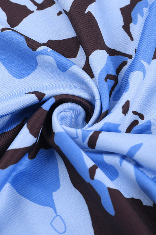 Floral Print Cowl Neck Satin Slip Maxi Dress 7