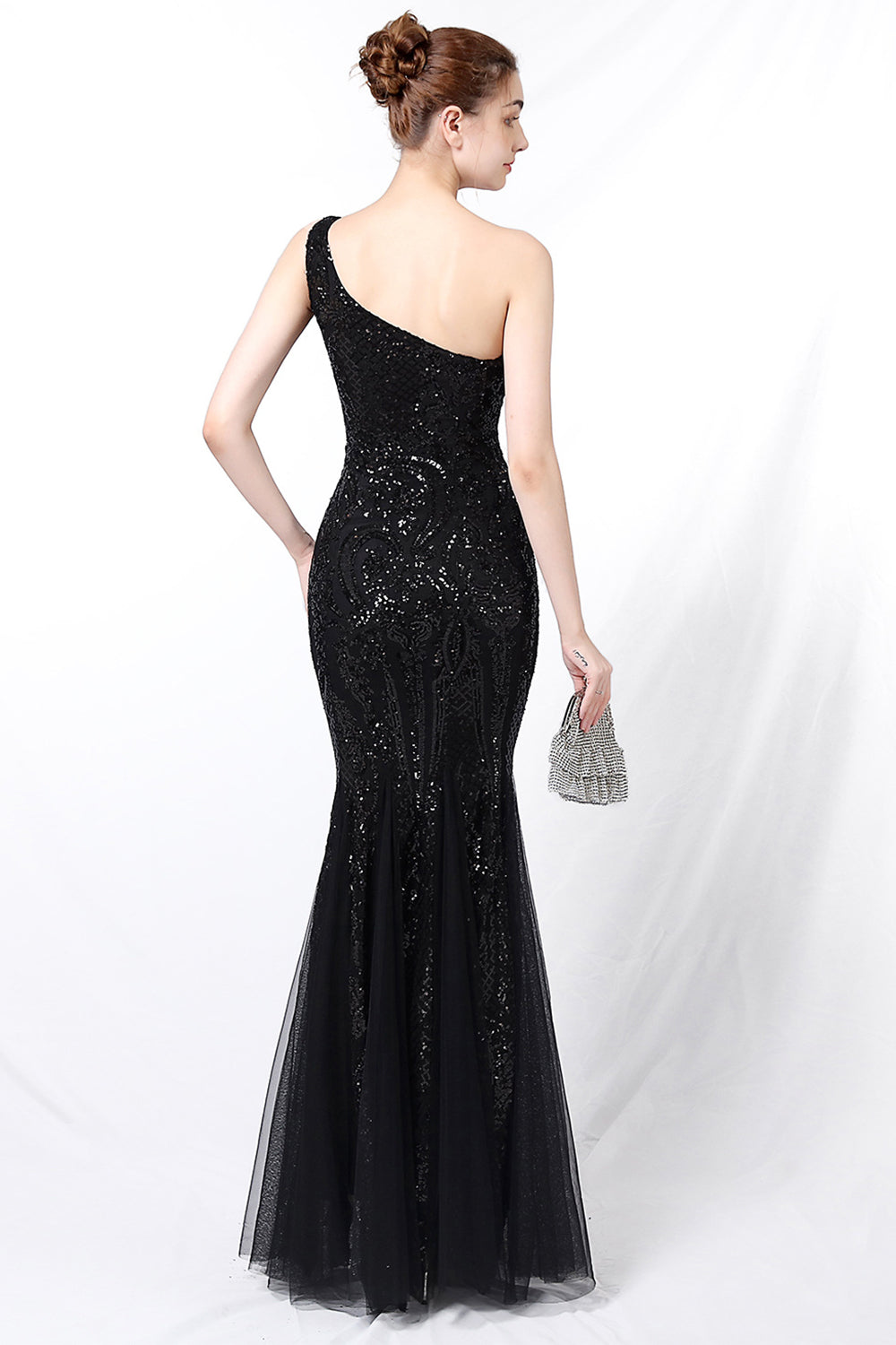 Mermaid One Shoulder Prom Dress with Appliques - Fashionpara