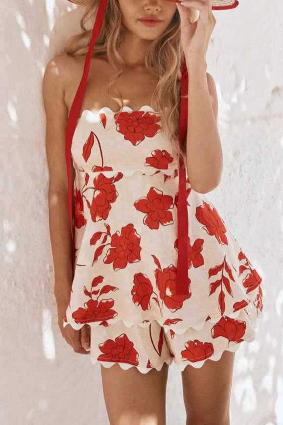 Fashionable and versatile lace linen fashion Mini Dress - Fashionpara