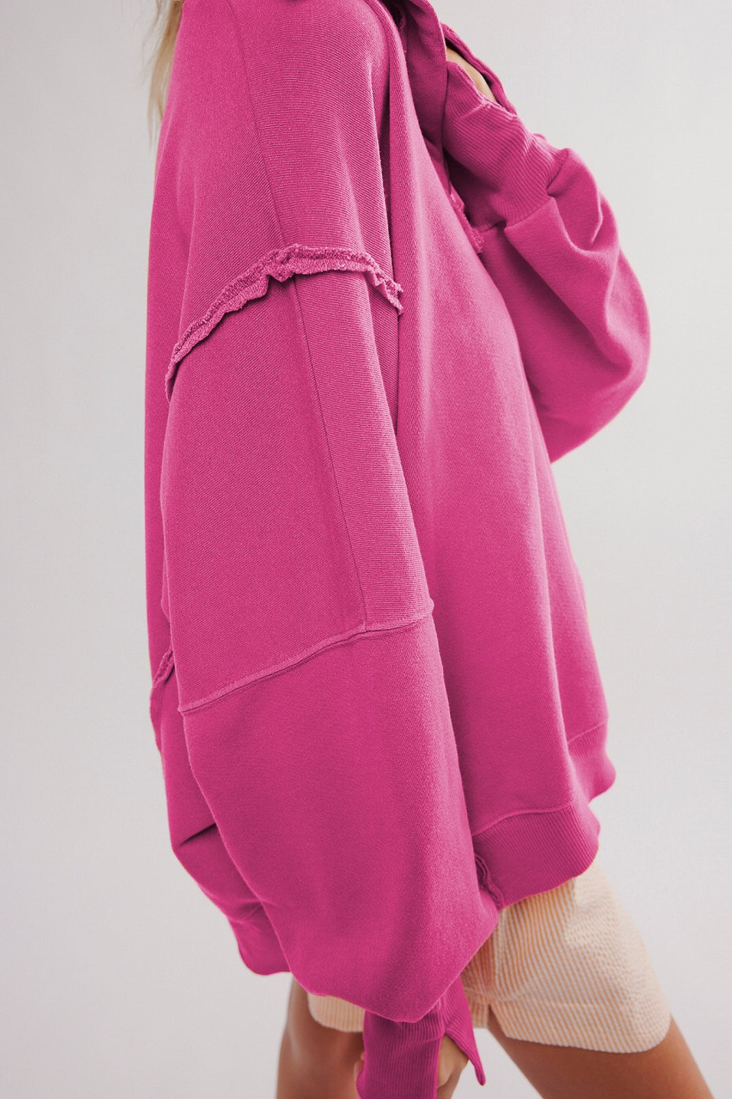 Oversized Split Collar Sweatshirt 8