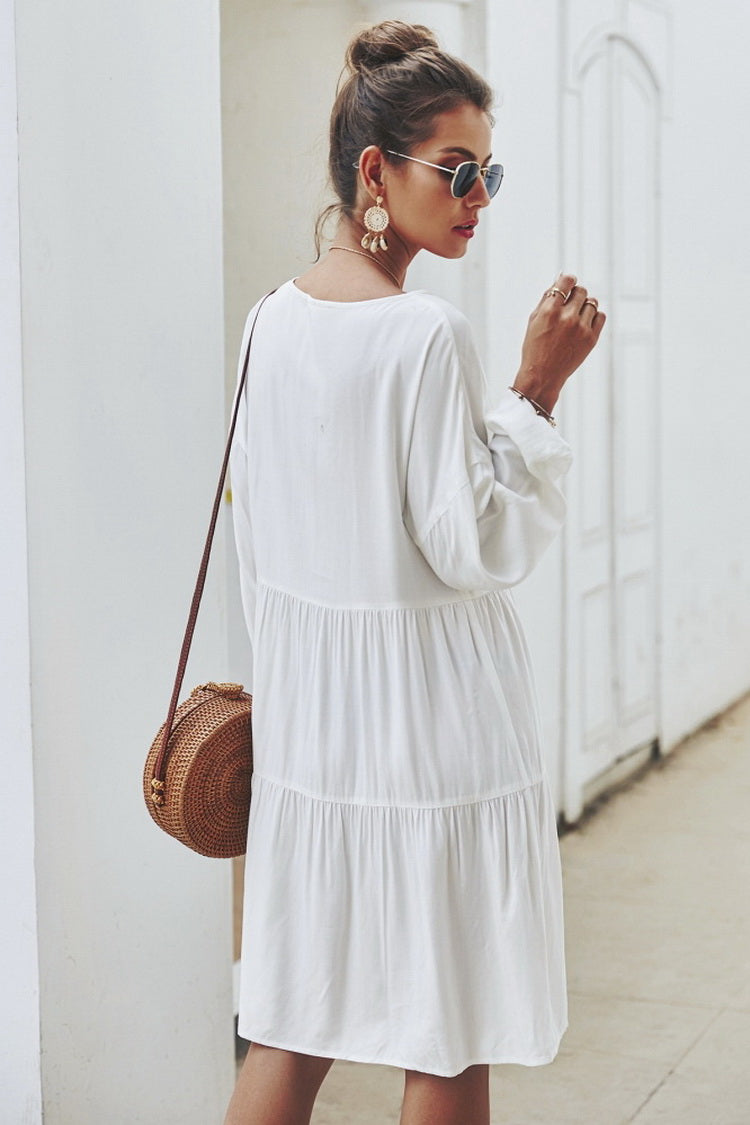 Vintage Ties Loose Dress - Fashionpara