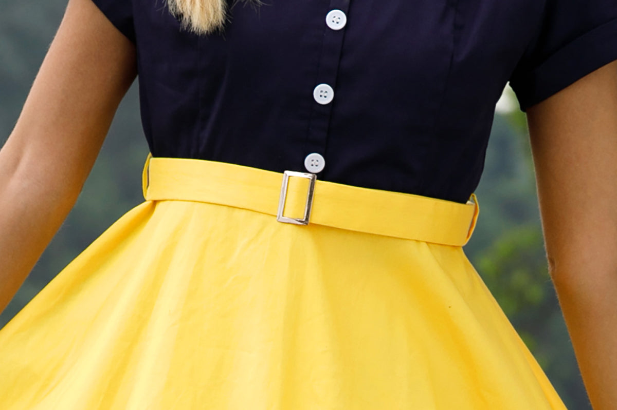 Womens 1950s Retro Rockabilly Princess Cosplay Dress short sleeve 50's 60's Party Costume Gown(S-2XL) - Fashionpara