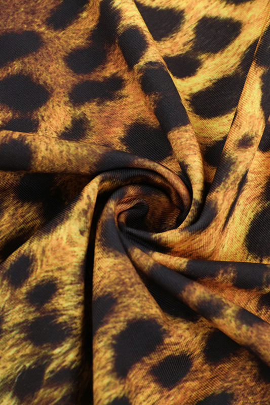 Leopard Print Halter Neck Backless Maxi Dress 7