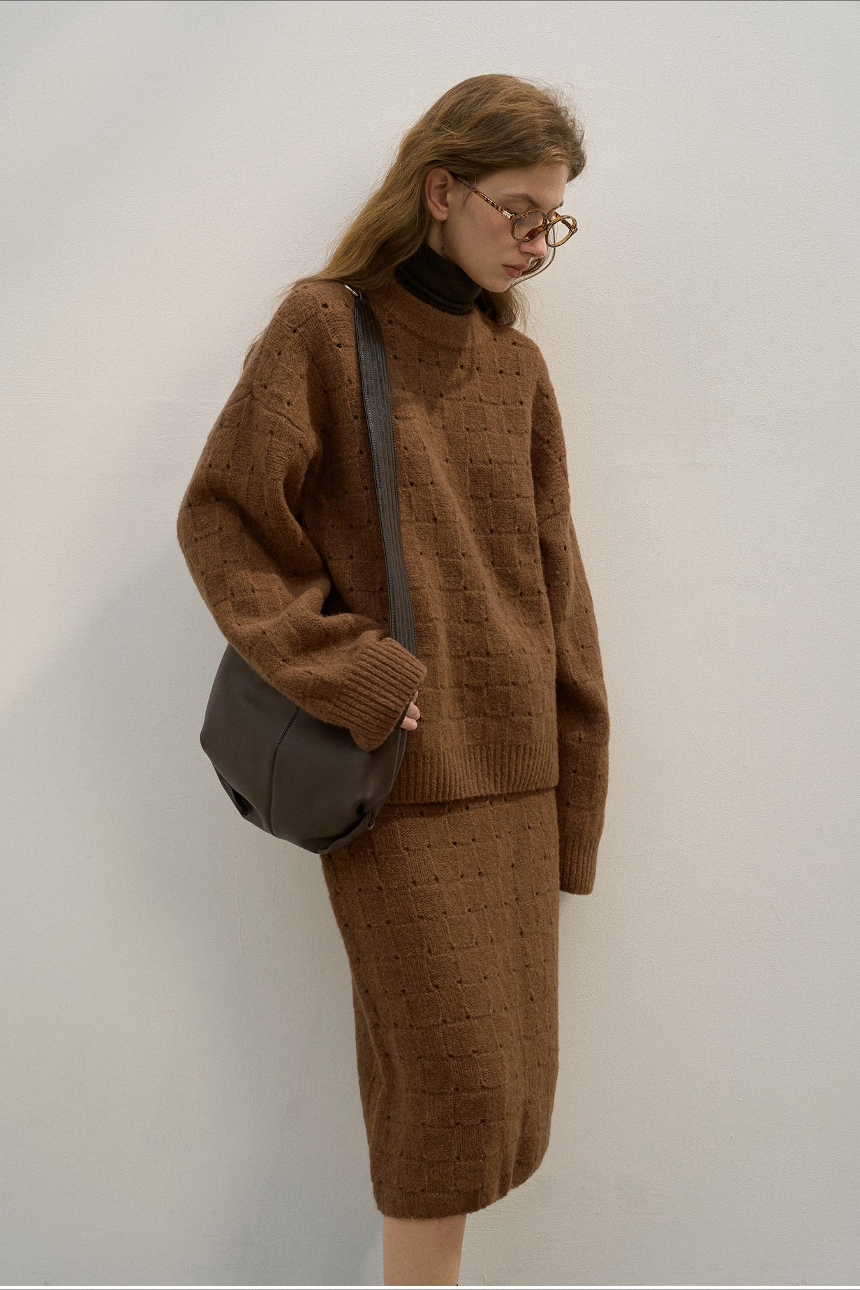 PrincessAce Loose Fit Wool Blend Knit Sweater for Comfort