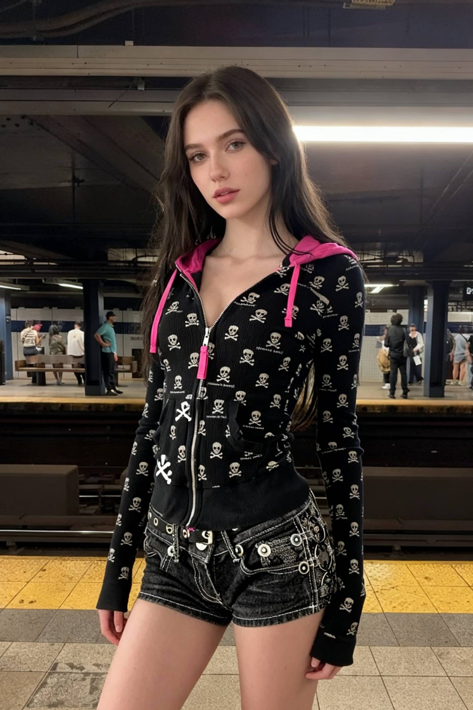 Rebellious Dark Skull Hoodie - Fashionpara