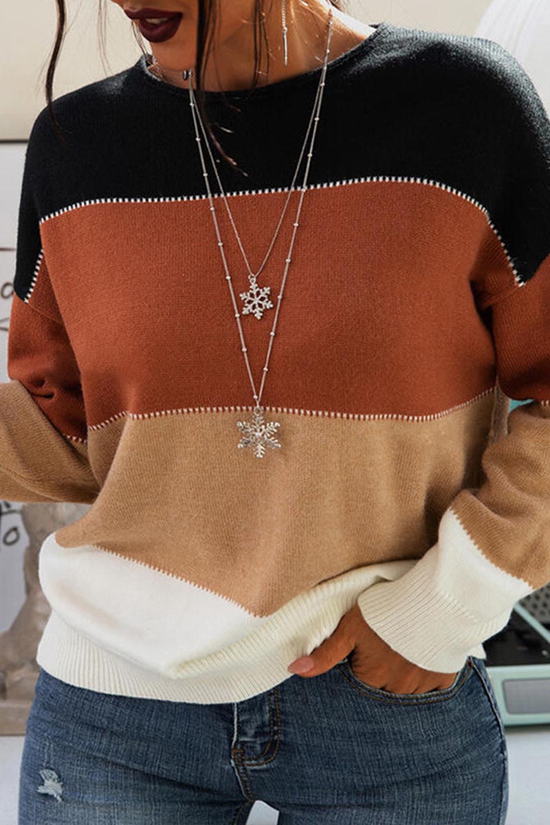 O-Neck Multi Color Sweater  Fashionpara