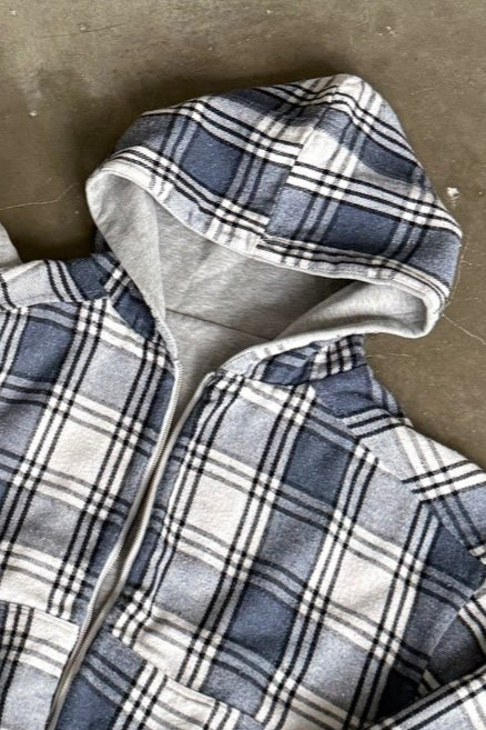 Plaid Zip Hoodie