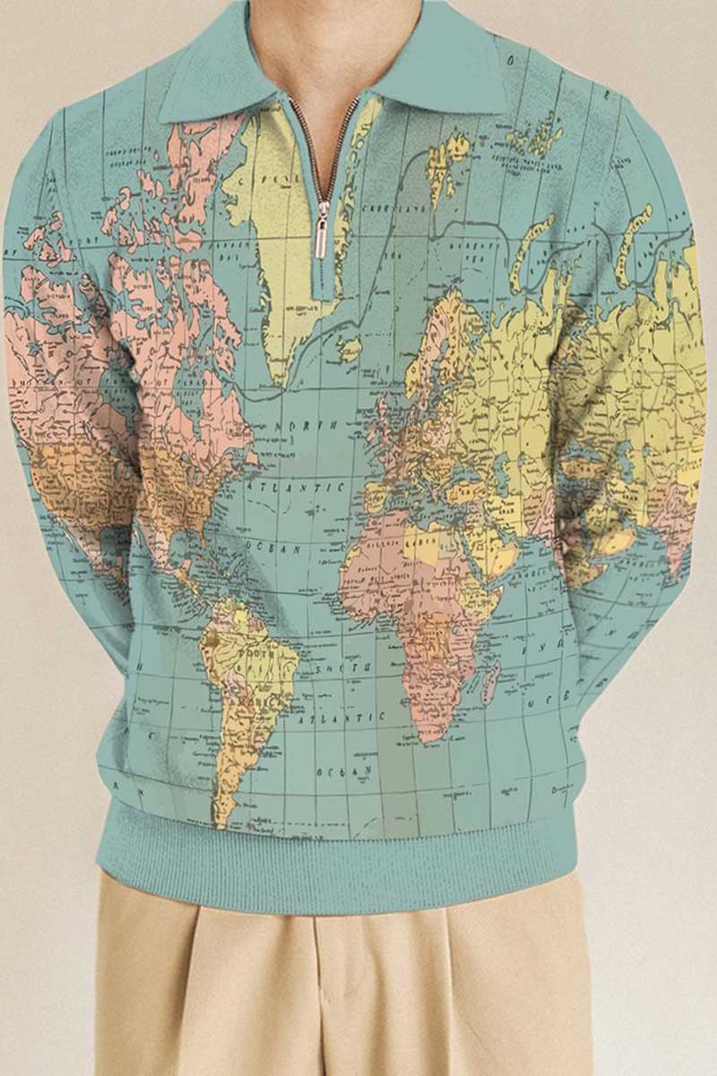 Men's Casual Retro Polo Shirt - Fashionpara