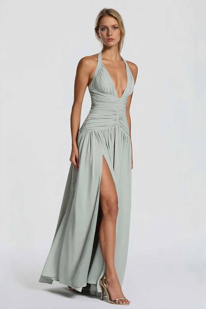 Backless Halter-Neck Bodycon Dress