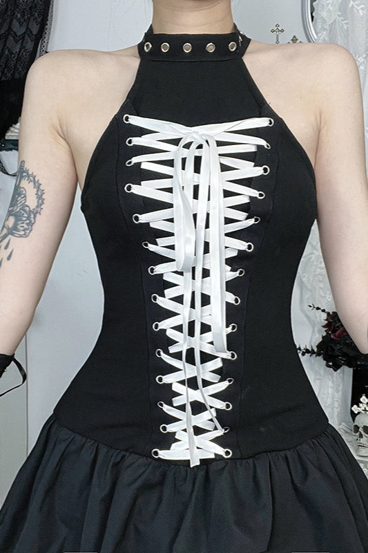 Black Bubble Gothic Dress