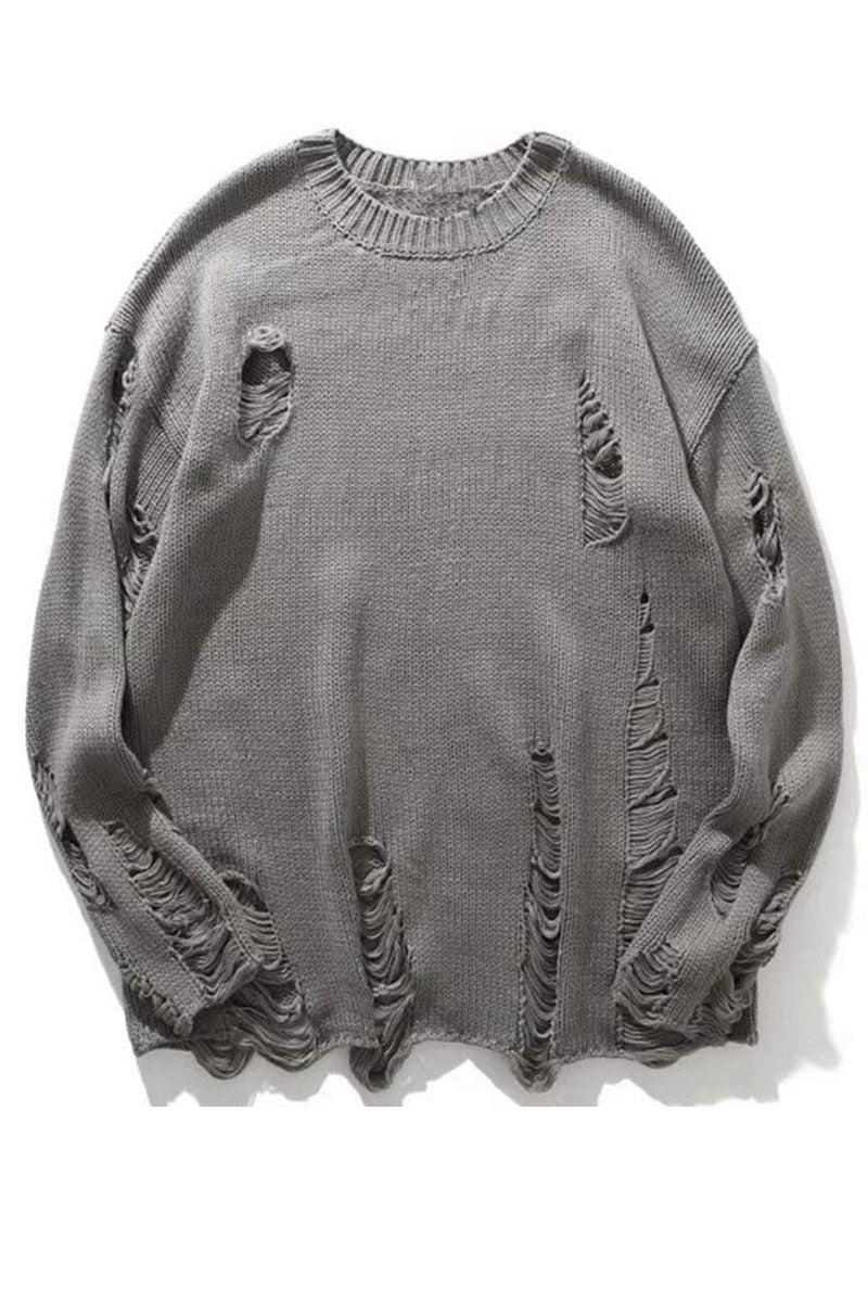Uniqshe Men's New Round Neck Long Sleeve Knitted Sweater  Fashionpara
