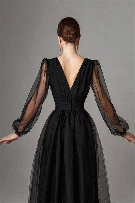 Graduation dress Short A Line Prom Dresses V Neck Long Puff Sleeve Tulle Formal Wedding Evening Party Dresses For Graduation