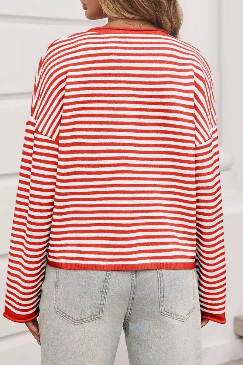 Striped Color Block Cardigan