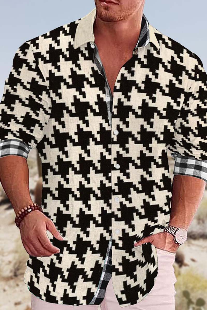 Men's Cotton&Linen Long-Sleeved Fashion Casual Shirt - Fashionpara