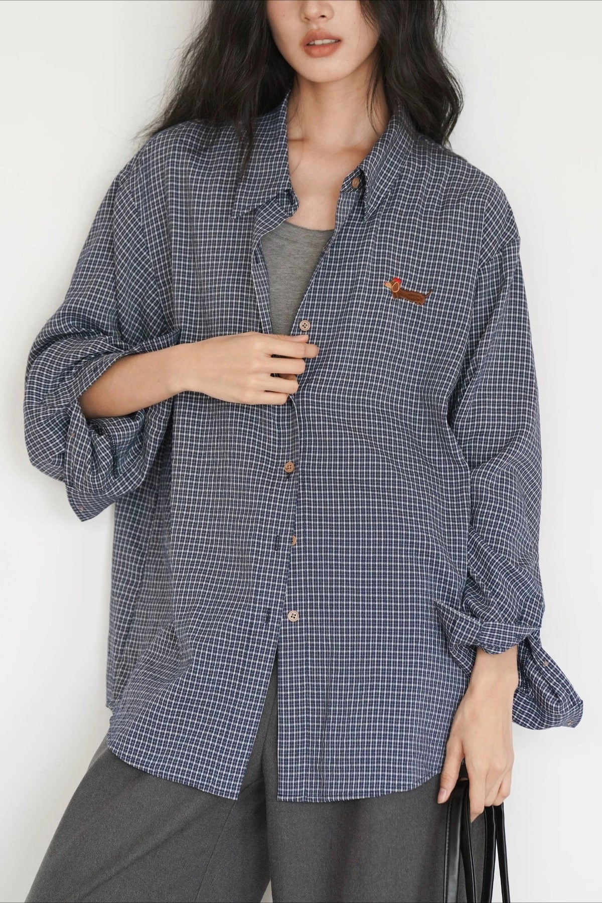 Casual Checkered Blouse