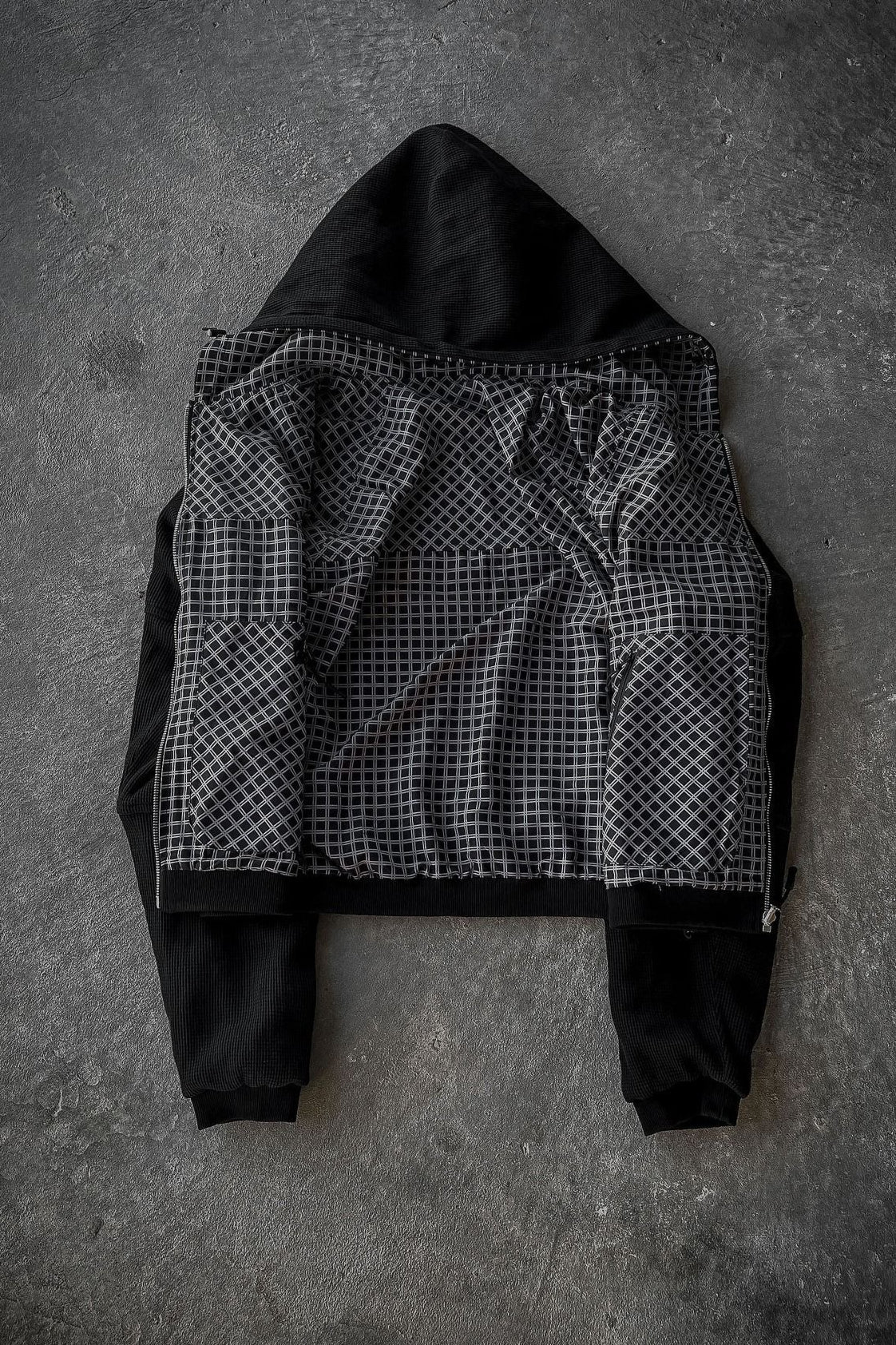 Reversible Plaid Zip Hoodie