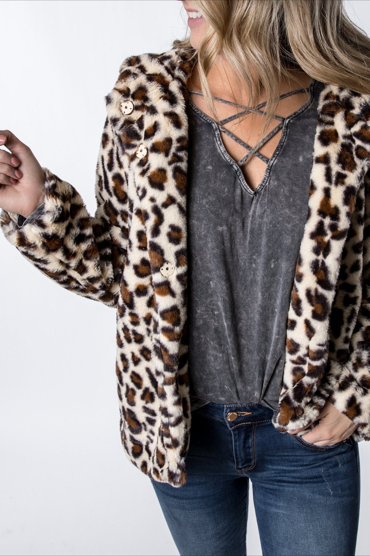 Warm Hooded Leopard Print Coat for Cozy Winter Style