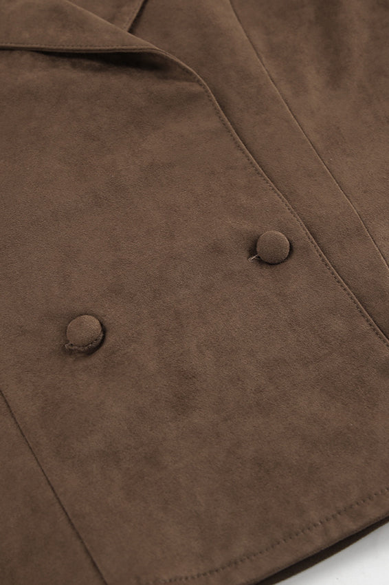 Elegant Belted Suede Trench Coat for Chic Style and Comfort