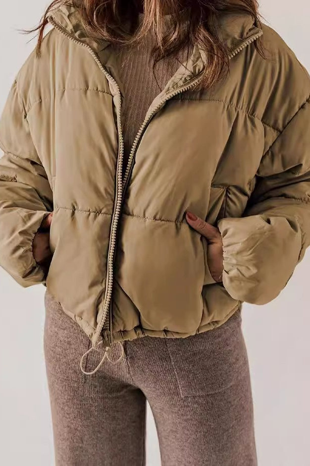 Classic Plain Quilted Puffer Jacket 12