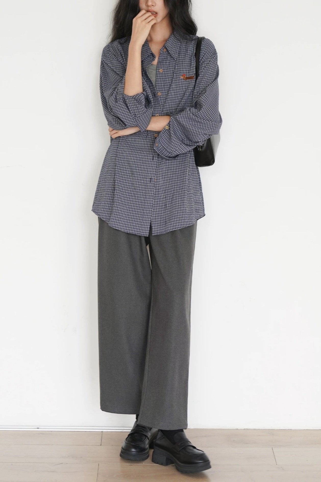 Casual Checkered Blouse