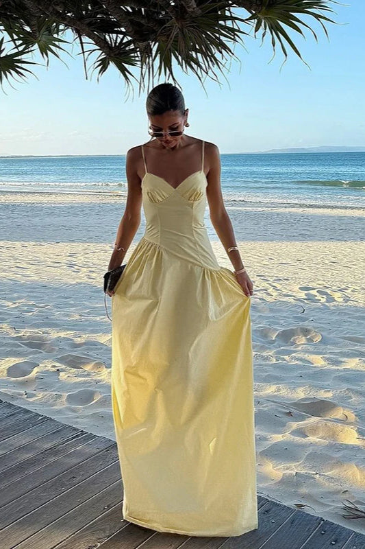 Sweetheart Spaghetti Strap A-Line Maxi Dress 2