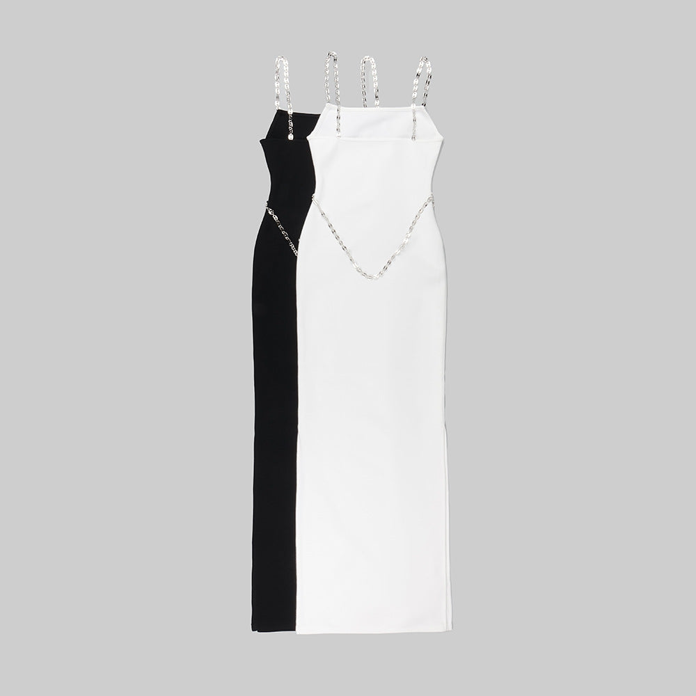 Chain Strap Sleeveless Bodycon Maxi Dress 8