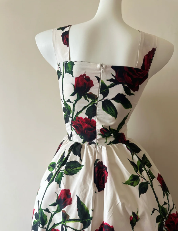A Line Floral Prom Dress 22nd Birthday Outfit Formal Event Dress - Fashionpara