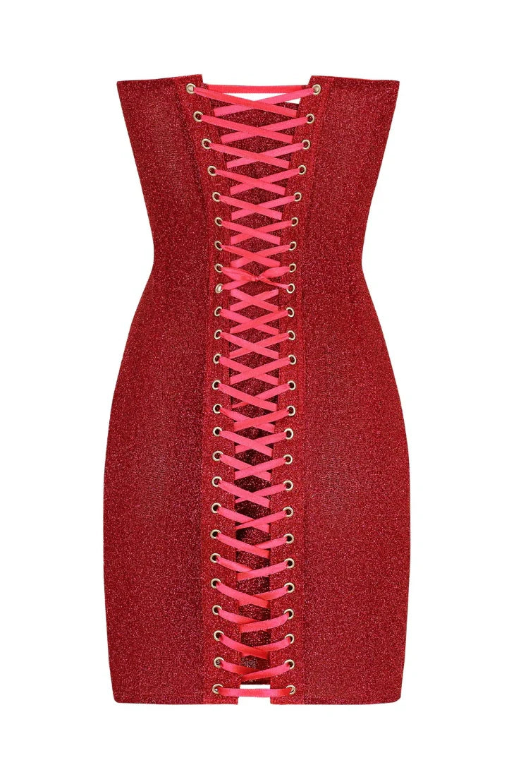 Bling Sheath Sweetheart Red Sequins Short Homecoming Dress - Fashionpara