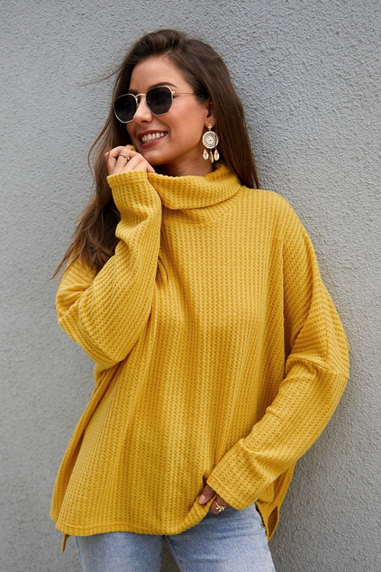 RadyRin Cozy Loose Turtleneck Sweater for Everyday Style