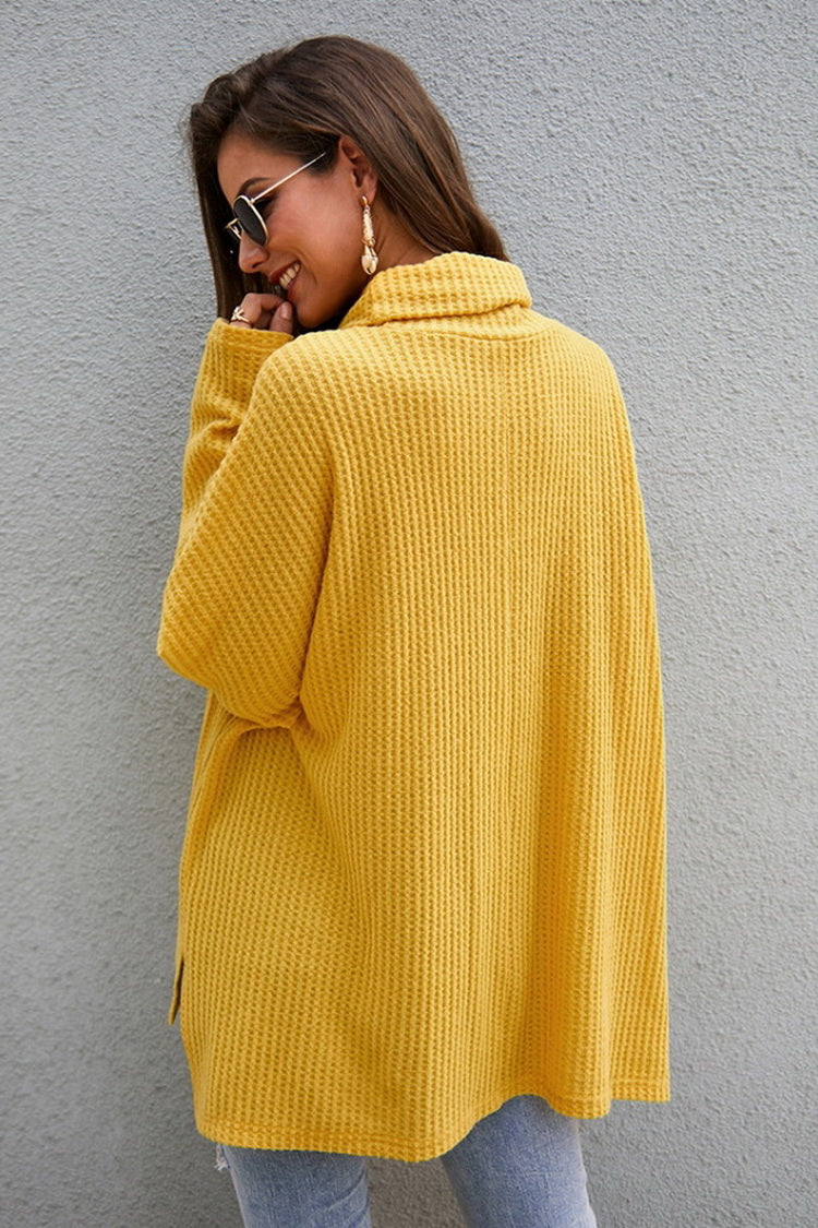 RadyRin Cozy Loose Turtleneck Sweater for Everyday Style