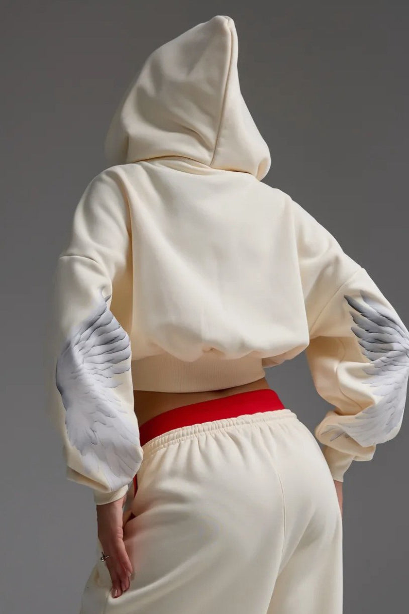 Motorcycle Graphic Zip Up Hoodie