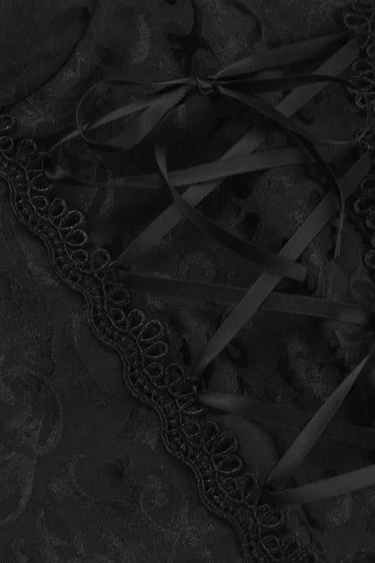 Gothic Jacquard Slim Tie Corset