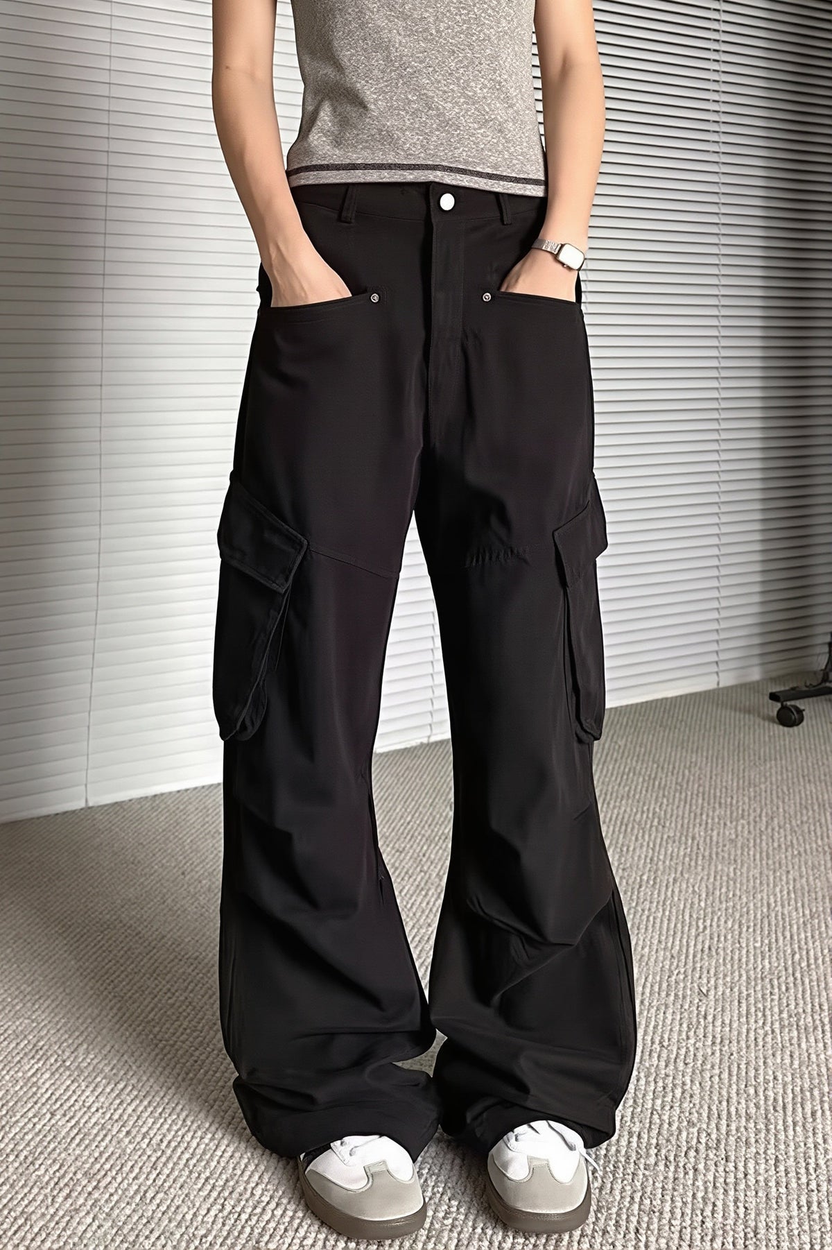 Multi Pocket Cargo Parachute Pants