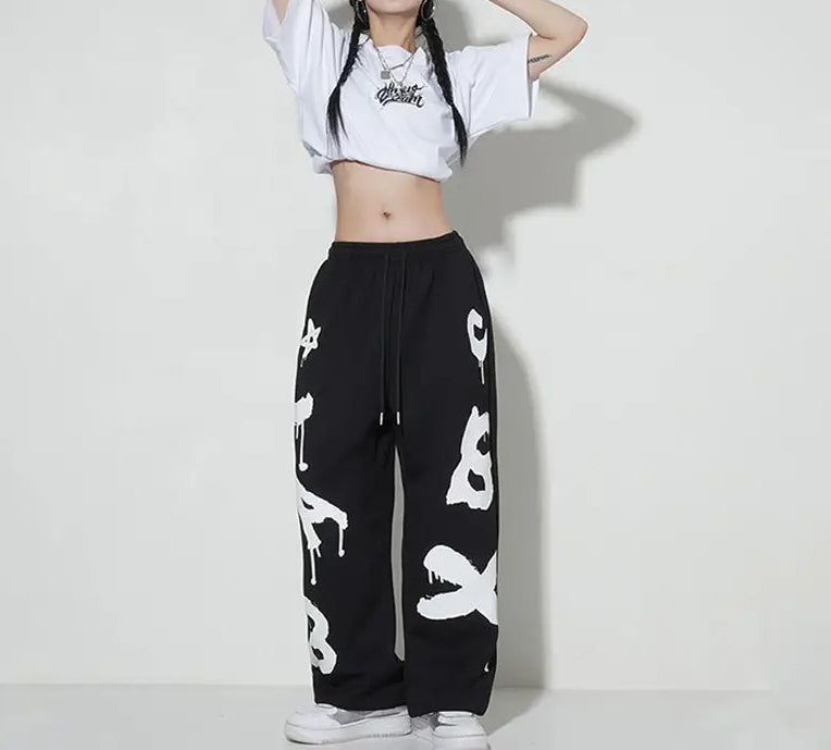 Loose Hip Hop Letter Dance Pants