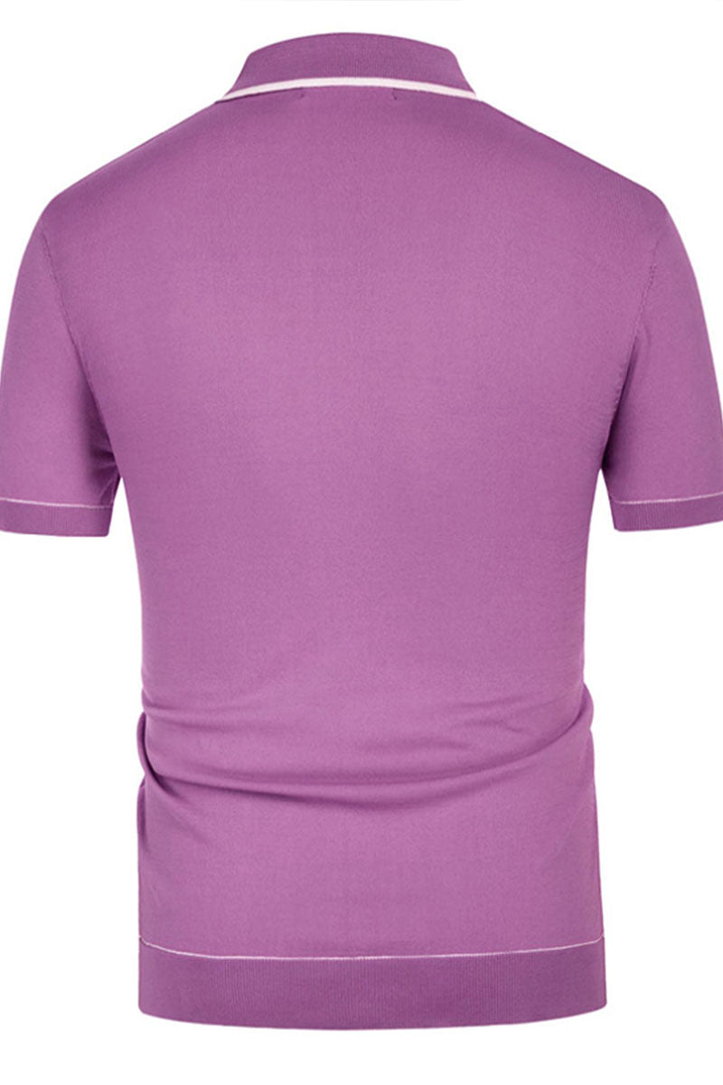 Uniqshe Men's Summer Business Cardigan Polo Sweater