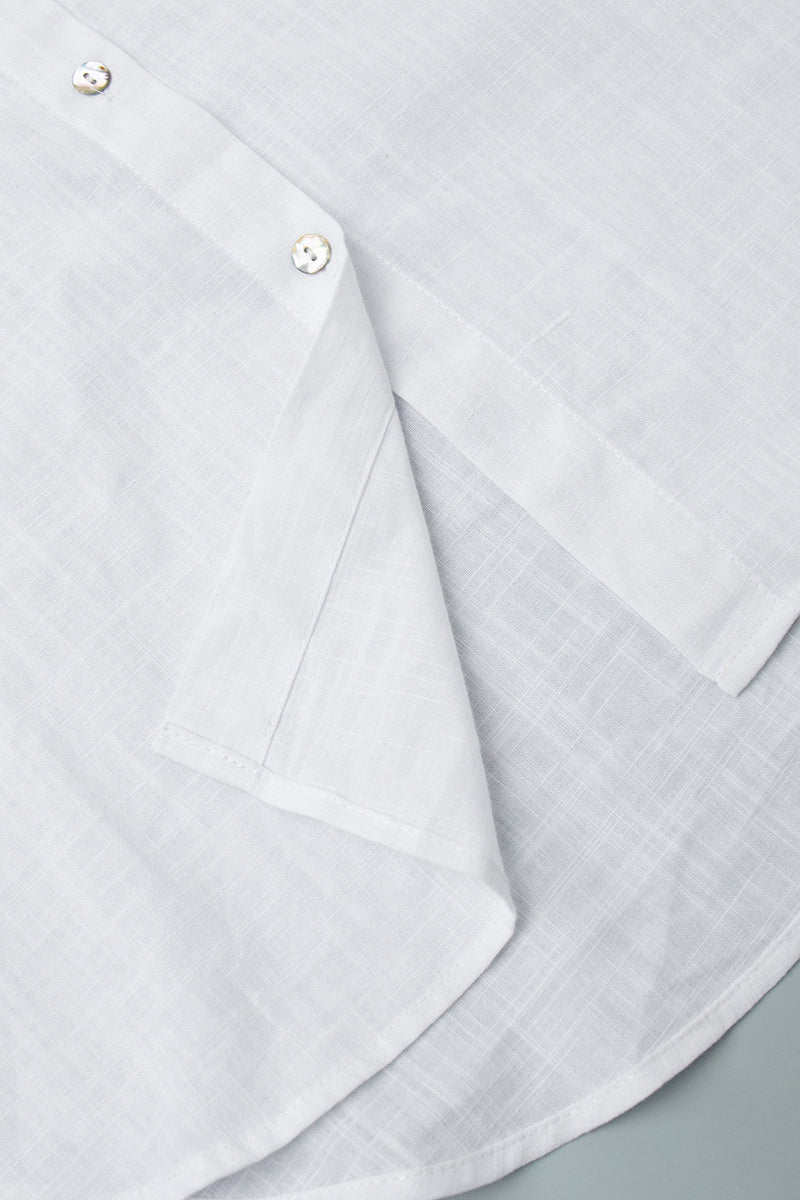 Casual Loose Fit Solid Color Blouse