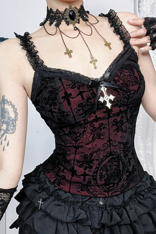 Dark Gothic Slim Fit Corset - Fashionpara