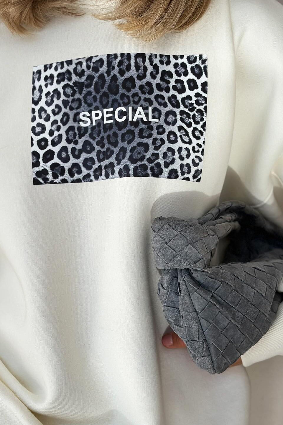 Oversized Leopard Print Hoodie