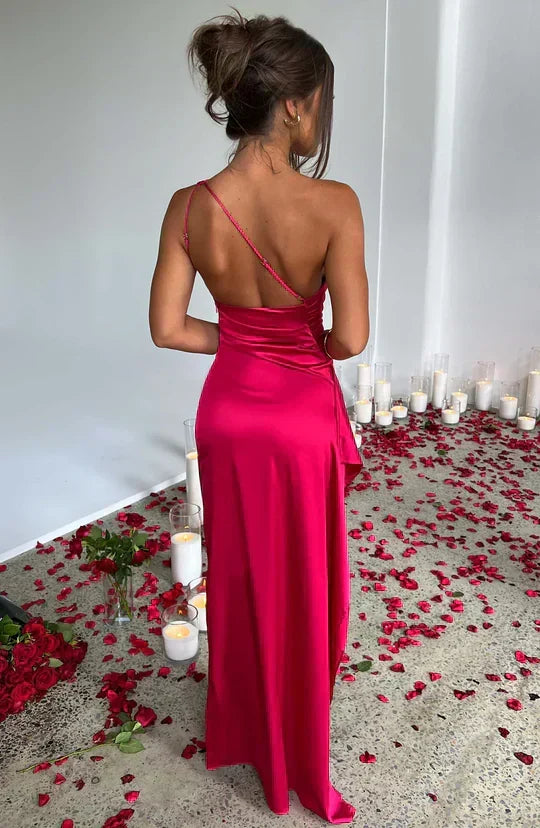 Rebeca Chic Satin Maxi Dress Evening Wear Edit - View 15