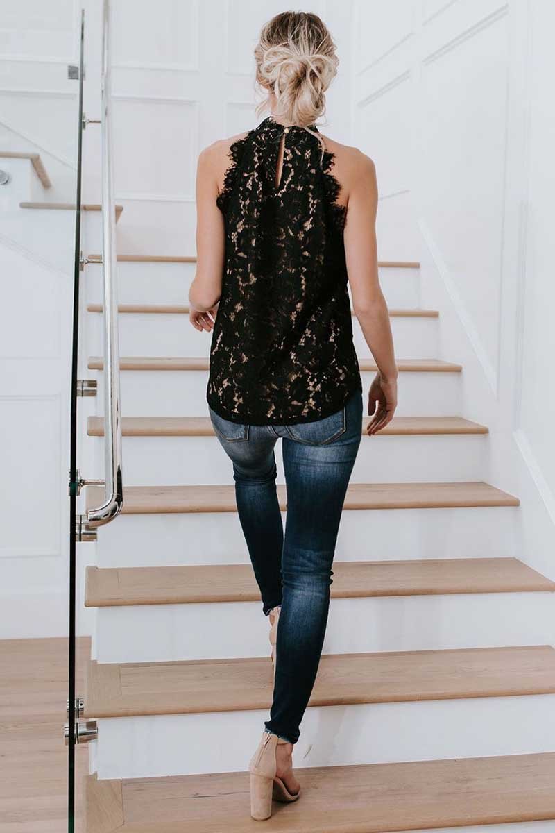 Florcoo Sexy Cutout Lace Tops - Fashionpara