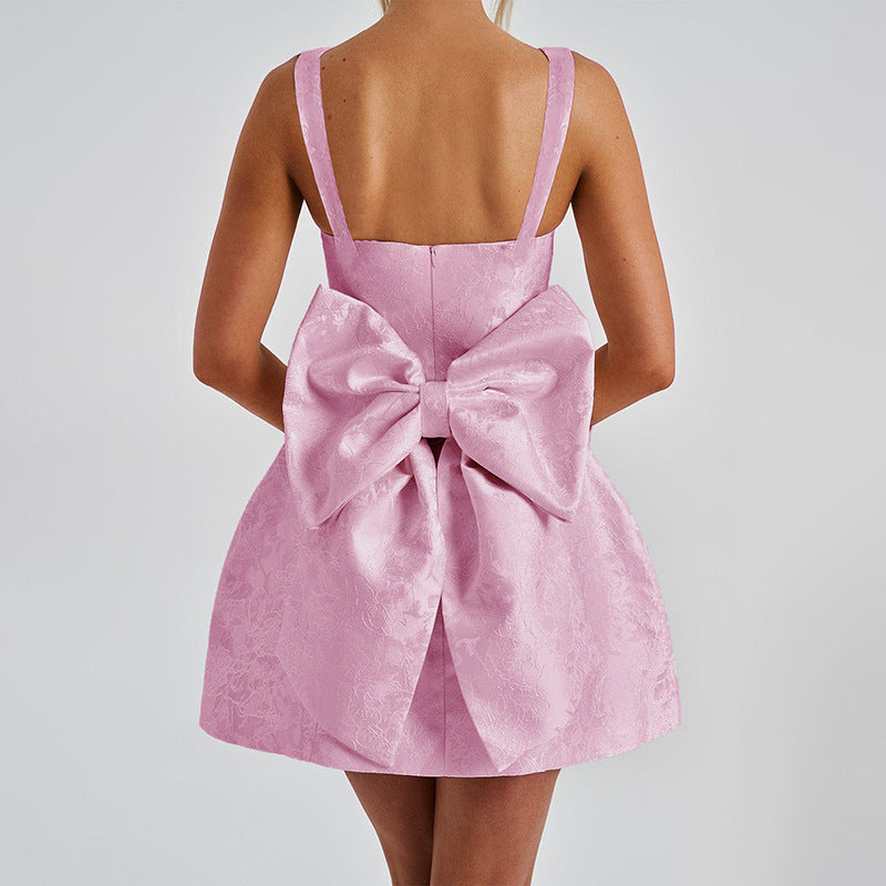 Jacquard Square-Neck Fit-and-Flare Mini Dress 6