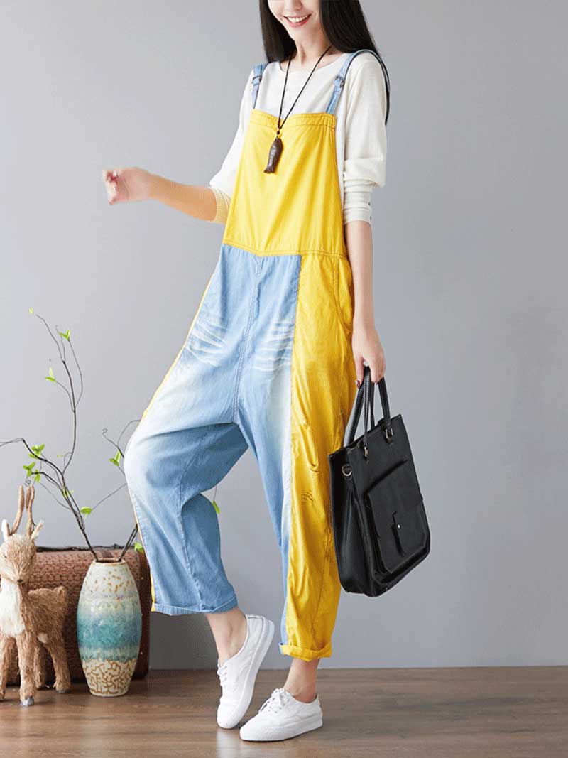 Call Me Crazy Denim Overall Dungarees - Fashionpara