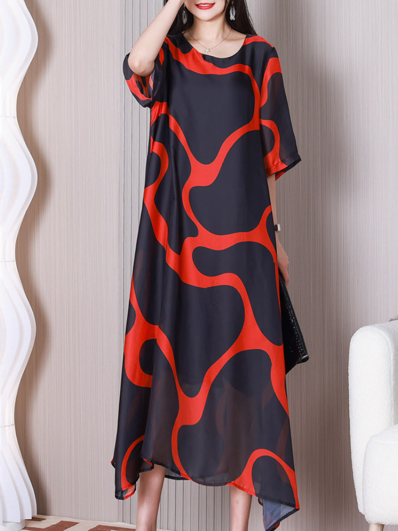 Beautiful life Round Neck A-line Dress - Fashionpara