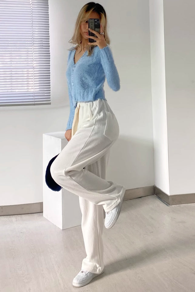 Drawstring Waist Straight Leg Sports Pants