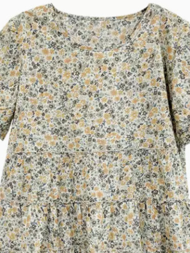 All You Need Cotton Round Neck A-line Dress - Fashionpara